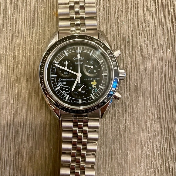 Omega Moonswatch Mod Modded Omega Speedmaster Watch Stainless Steel Metal Case - Picture 3 of 11